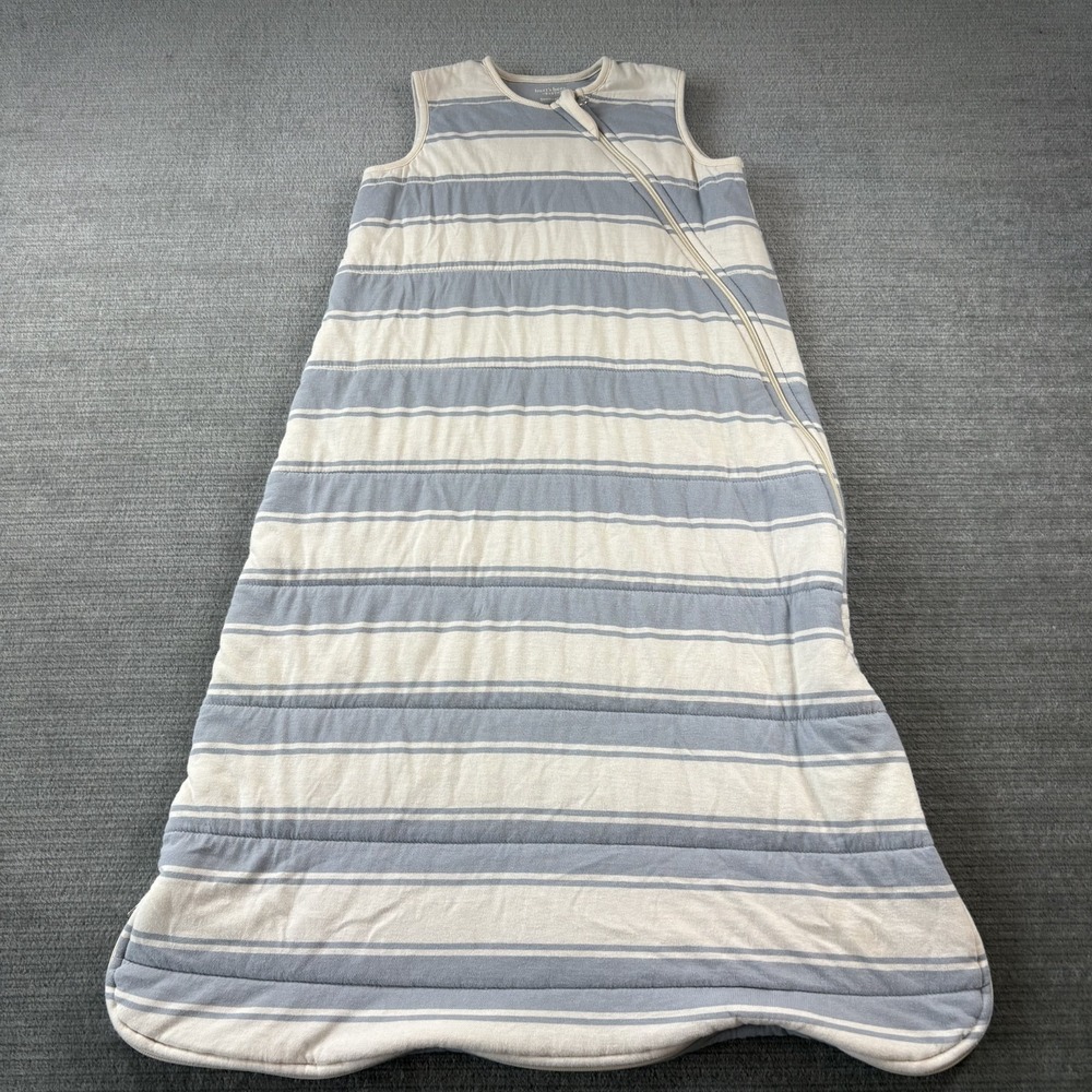 Burts Bees Baby Beekeeper Sleep Sack Size XL 18-24 Months Blue White Stripes